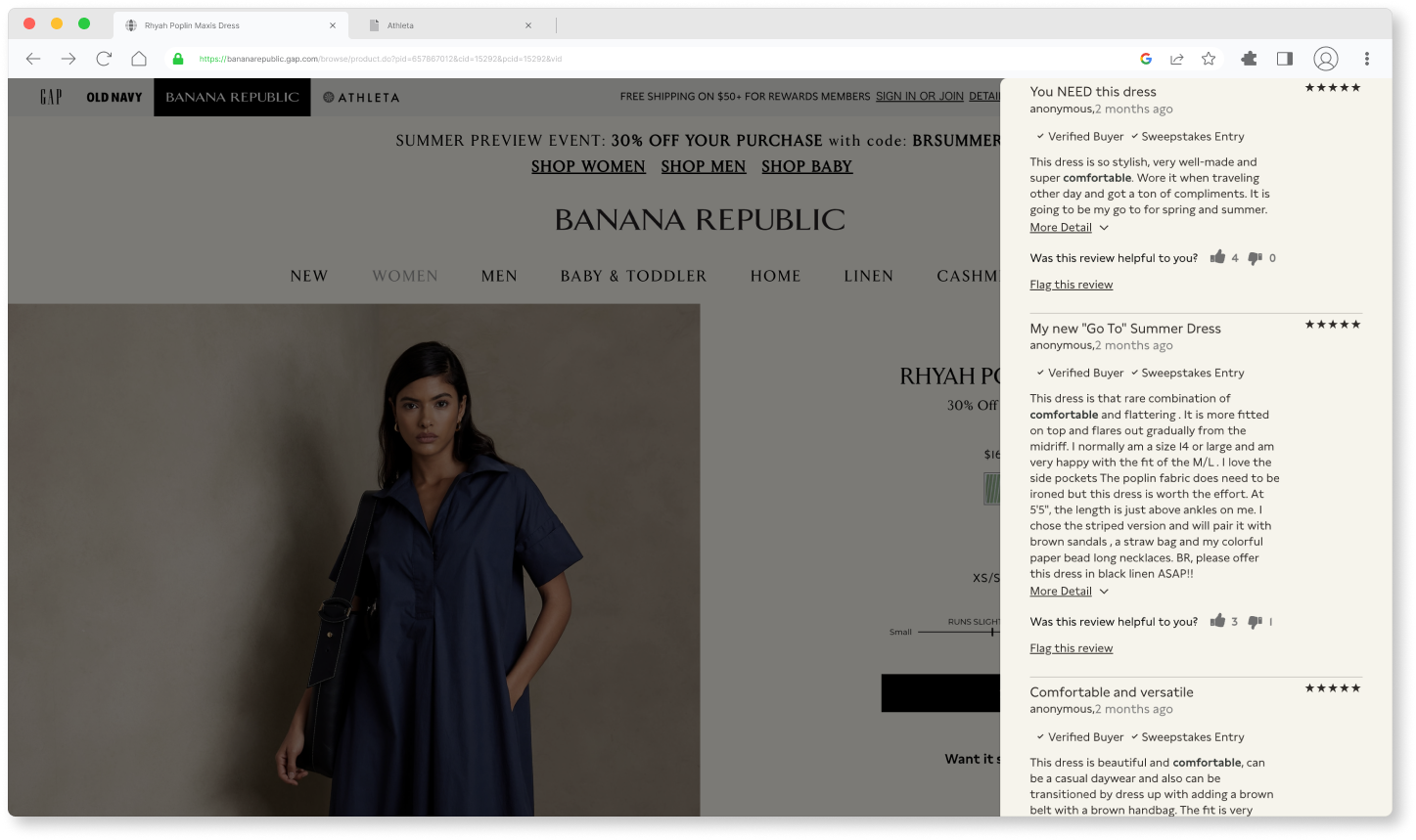 Banana Republic Power Reviews sorted by most helpful