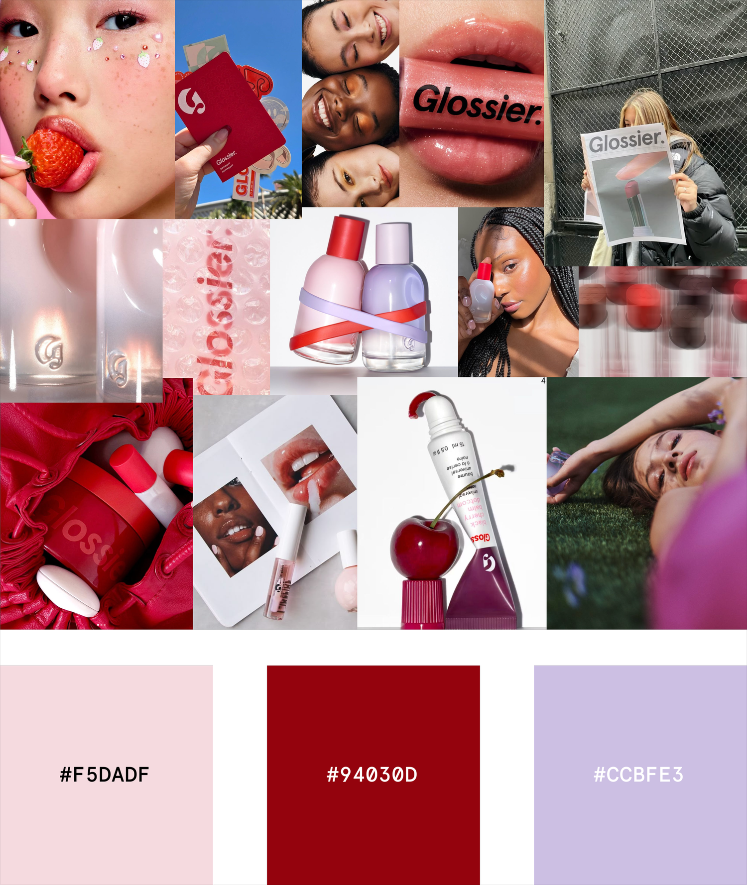 Glossier mood board