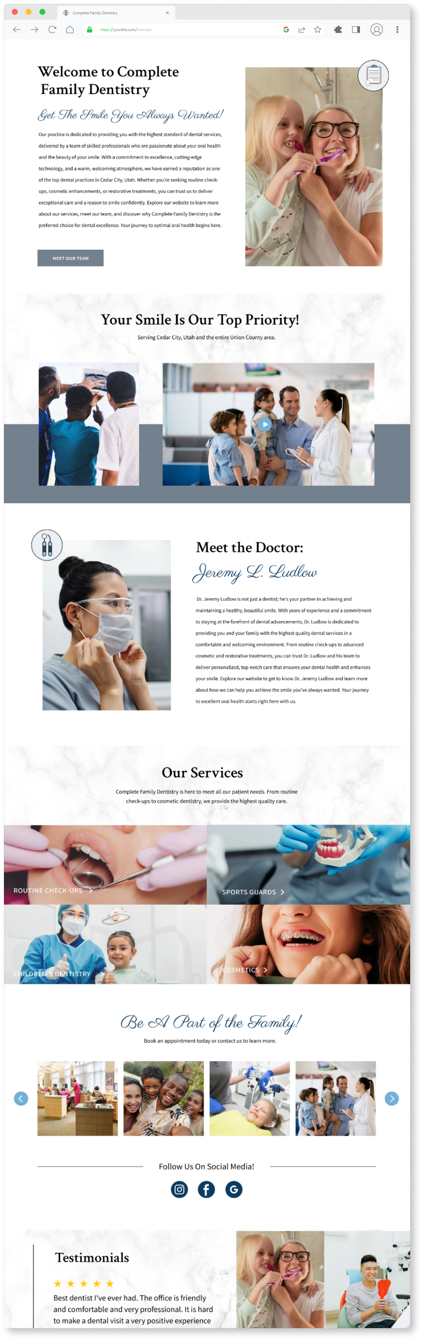 Patient Honey website template mockup 3
